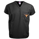 NCAA Texas Longhorns Black Scrub Top