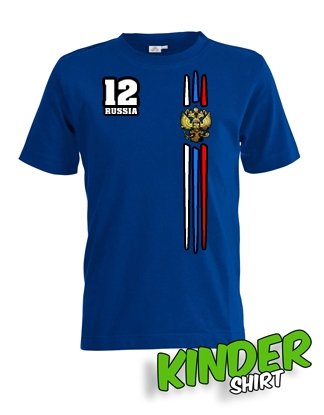 RUSSIA FAN SHIRT – RUSSLAND – KIDS – ROYALBLAU – T-SHIRT by Jayess-Kids Gr. 122/128