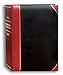 Pioneer Photo Albums 50-Pocket Black and Red Ledger Style Leatherette Cover Photo Album for 5 by 7-Inch Prints