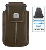 OEM Leather Vertical Pouch Case w/ Swivel Belt Clip for Blackberry Storm 2  ....