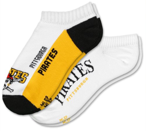 MLB Pittsburgh Pirates Men's No-Show Socks (2 Pack)