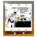 Product details for Londons Times Funny Music Cartoons - Batman And Stevie Wonder Duet, Very Superhero - Desk Clocks