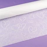 Hortense B. Hewitt Wedding Accessories Linked at Heart Fabric Aisle Runner, White, 100-Feet Long