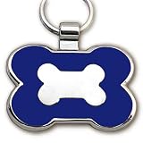 Pet ID Tag - Bone Shape - Custom engraved cat and dog tags. Jewelry that ensures pet safety. Available in 10 colors and 2 sizes.