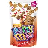 Friskies Party Mix Chicken, Beef and Salmon Flavor Mixed Grill Crunch Cat Treats (2.1-oz pouch)