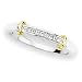 14K Two Tone Gold 1/10 ct. Princess Cut Diamond Wedding Band