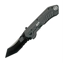 Buy Smith & Wesson SWMP2BS Smith & Wesson SWMP2BS Military and Police Knife with MAGIC Assisted open and Scooped Back Serrated Tanto Blade, Black