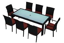 Big Sale 9 Piece Urbana Outdoor Dining Set with Canvas Henna (5407-0000) cushions