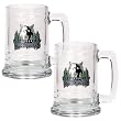 Minnesota Timberwolves 2pc 15oz Glass Tankard Set - Primary Logo NBA Basketball