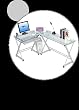 Clear Tempered Glass L Shaped Desk