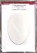 Pack of 5 large blank 3 fold craft cards in white with oval aperture and with red envelopes