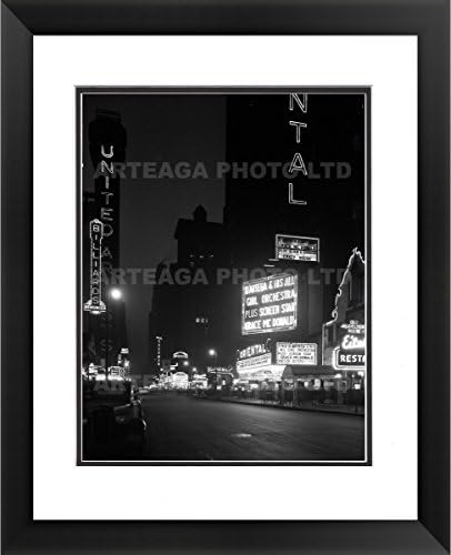 Chicago Nightlife in 1944 - Arteaga Photos - 24"x28" Framed Double Matted Print