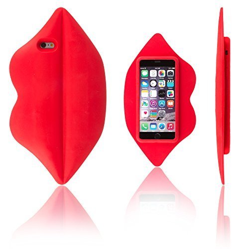 Xcessor Lips Silicone Case for Apple iPhone 6 Plus and 6S Plus. Red