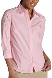 IZOD Women's 3/4 Sleeve Solid End on End Button Down Shirt
