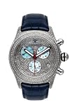 Aqua Master Men's Round Bubble Loop Full Case Diamond Watch with Full Diamond Dial, 7.50 ctw