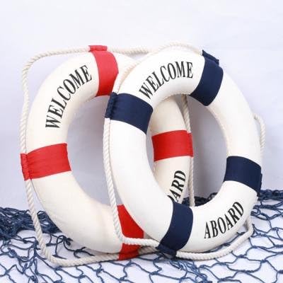 LivLo Welcome Aboard Nautical Life Lifebuoy Ring Boat Wall Hanging Home Decorate