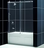 DreamLine SHDR-61606210-08 Fully Frameless Tub Shower Door