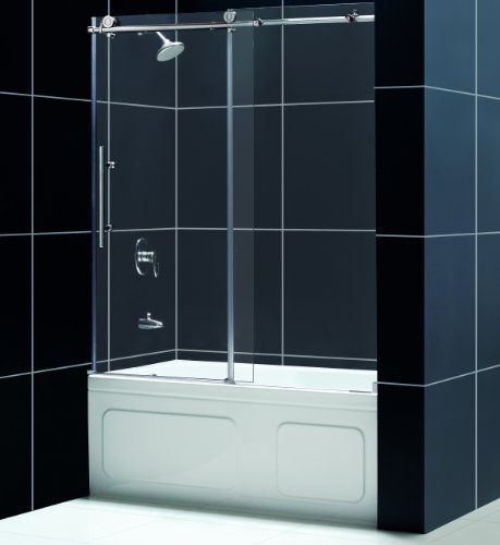 DreamLine SHDR-61606210-08 Fully Frameless Tub Shower Door