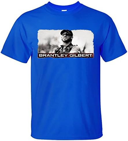 XNANA Men's Brantley Gilbert Tour 2016 Live Round Collar Short Sleeves T-Shirt blue L