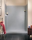 Swanstone SK-326072 Solid Surface Shower Wall Kit, Tahiti Ivory
