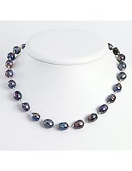 Sterling Silver Freshwater Cultured Peacock Pearl Necklace