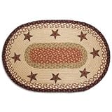Earth Rugs Braided Oval Rug, 20 x 30 Inches - Barn Star