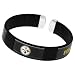 Silvertone Nylon Pittsburgh Steelers Cuff Bracelet