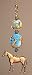 Western Plains Horse Lampwork Glass Light or Ceiling Fan Pull