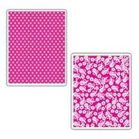 Sizzix Textured Impressions Embossing Folders 2/Pkg, Dots And Flowers