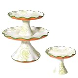 3 TIER SERVER Flower Design Easter Spring Dept 56