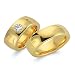 Hochwertige Eheringe aus 750er Gelbgold mit Diamant WR0714-7s