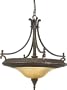 Murray Feiss F2029/3PAL Casbah Three-Light Uplight Fixture in a Palladio Finish and Amber Etched Glass