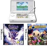 Nintendo DS Lite (Polar White) Bundle with 2 Hot Games