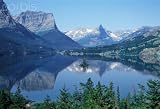 Wallmonkeys Peel and Stick Wall Decals - Saint Mary Lake, Glacier National Park, Montana, Usa - Removable Graphic