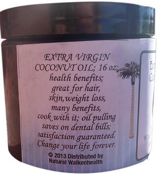 Buy Extra Virgin Coconut Oil; 16 Oz.; Health Benefits; Great for Hair, Skin, Weight Loss, Many Benefits, Cook with It; Oil Pulling Saves on Dental Bills; satisfaction guaranteed.Click the yelloiw buy button and receive shipment in a few days. Supply is limited.