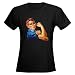 Rosie the Riveter Military Women's Dark T-Shirt by CafePress