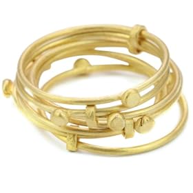 SKU Jewelry Gold-Plated Multi-Hooped Ring, Size 7