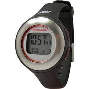 New Balance 50110 Unisex Model HRT Slim Multifunction Watch/Pedometer with Black Rubberized Wrist Band