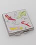 Shoes Diva White Compact Mirror & Business Card Holder Set