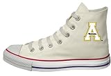 Converse Chuck Taylor All Star Hi Top Unbleached White Appalachian State University Logo Canvas