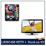 Samsung - LN26C450 - HDTV + High-performance HDTV Hook-up & Maintenance Kit; Includes: 2 High Performance HDMI Cables, 1 Component Video Cable, 1 Optical Audio Cable, 1 TV Cleaning Kit