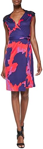 Diane von Furstenberg Lace Panel OLIVIER Wrap Silk Dress in Vintage Leopard Red