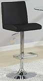 Contemporary Adjustable Brown Stools in Black Finish (Set of 2) by Coaster