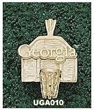 Georgia Bulldogs Georgia Basketball Backboard Pendant - 14KT Gold Jewelry