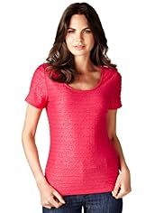 Per Una Ditsy Floral Textured Ripple Top