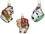 Inge-Glas Bethlehem's Best German Glass Christmas Ornament 3-Piece Set #40111107