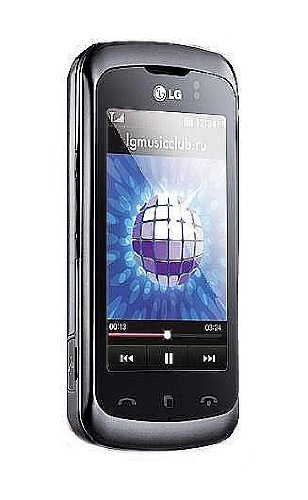 LG KM555 Quad-Band Unlocked GSM Cell Phone with 3 MP Camera, Touch Screen, Wi-Fi, and Bluetooth--International Version with No Warranty (Black)