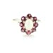 9ct White Gold Ladies Opal & Pink Tourmaline Cluster Ring - Free Delivery - Finger Sizes L to Z Available