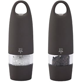 Peugeot - 25908 + 25915 - Ensemble moulin �lectrique sel et poivre 18 cm basalte Zest