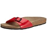 Birkenstock Madrid Birko-Flor, Style-No. 340111, Unisex Clogs, Tango Red Varnish, EU 42, normal width